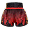 Kombat Gear Muay Thai Boxing shorts Triangle Gradient Red With Black Flame KBT-MS002-19