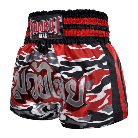 Kombat Muay Thai Boxing Red Black Grey Camouflage
