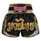 Kombat Muay Thai Boxing Black Shorts With Thai Gold Kanok Pattern