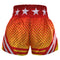 Kombat Muay Thai Boxing Geometry Shorts With Stripes Orange Yellow