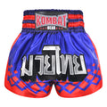 Kombat Muay Thai Boxing Navy Blue Shorts With Red Star Pattern And Stripe