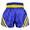 Kombat Muay Thai Boxing Blue Shorts With Yellow Stripe