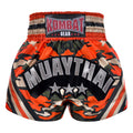 Kombat Muay Thai Boxing Camouglage Shorts Orange Green With Stripe