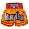 Kombat Muay Thai Boxing Shorts Orange With Red Geometry