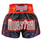 Kombat Muay Thai Boxing Shorts Purple Black With Red Geometry