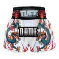 Custom TUFF Muay Thai Boxing Shorts Blue Dragon